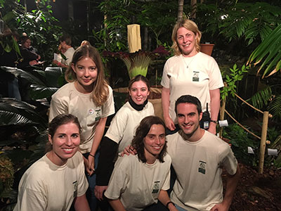 Glover Lab members with Titus as it reached the end of its two-day flowering period