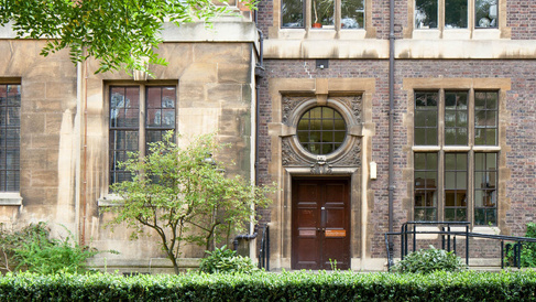 Front of the department building