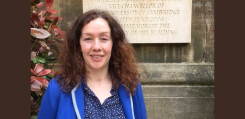 Professor Philippa Borrill on a visit to Cambridge Plant Sciences in May 2024