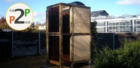 P2P machine in situ at Cambridge University Botanic Gardem