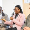 Dr Pearl Abu speaks at the Breeders Panel at the International Partnerships Event held in Cambridge in 2025. Credit: University of Cambridge.