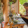 Nessie Ramm in her art studio. Photo by James Ratchford. 