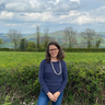 Holly and the view from her home office in Shropshire 