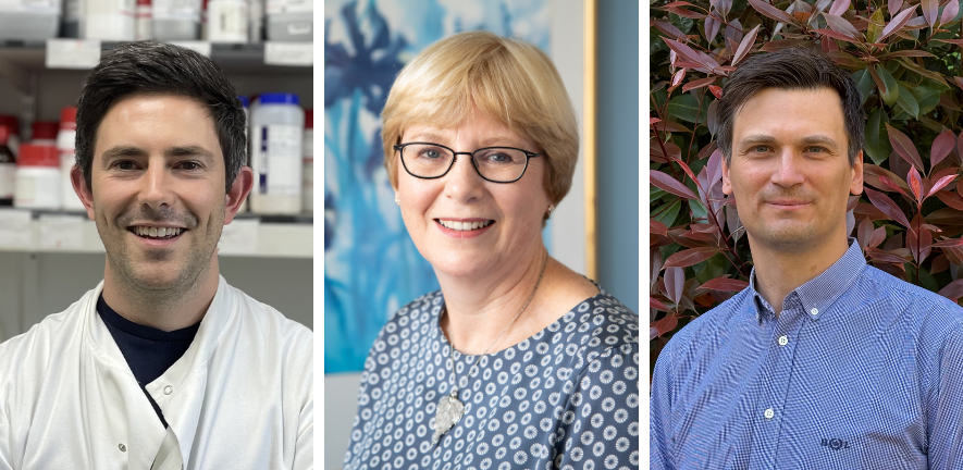 Jake Harris, Alison Smith and Paweł Mordaka from Cambridge University's Department of Plant Sciences