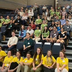 Colleagues at the Botanicon. Photo by Kathy Grube. Botanicon T-shirts designed by Isobel Cole.