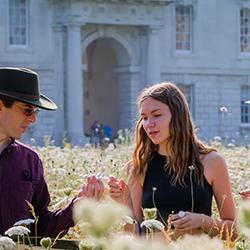 undergraduate students in the meadow