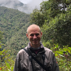 David Edwards on a field trip in the tropical rain forest in Borneo