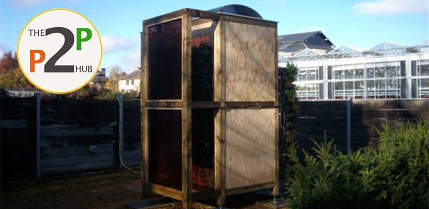 P2P machine in situ at Cambridge University Botanic Gardem