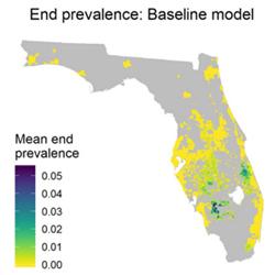 dot graph of Florida USA