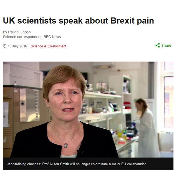 UK scientists speak about Brexit pain